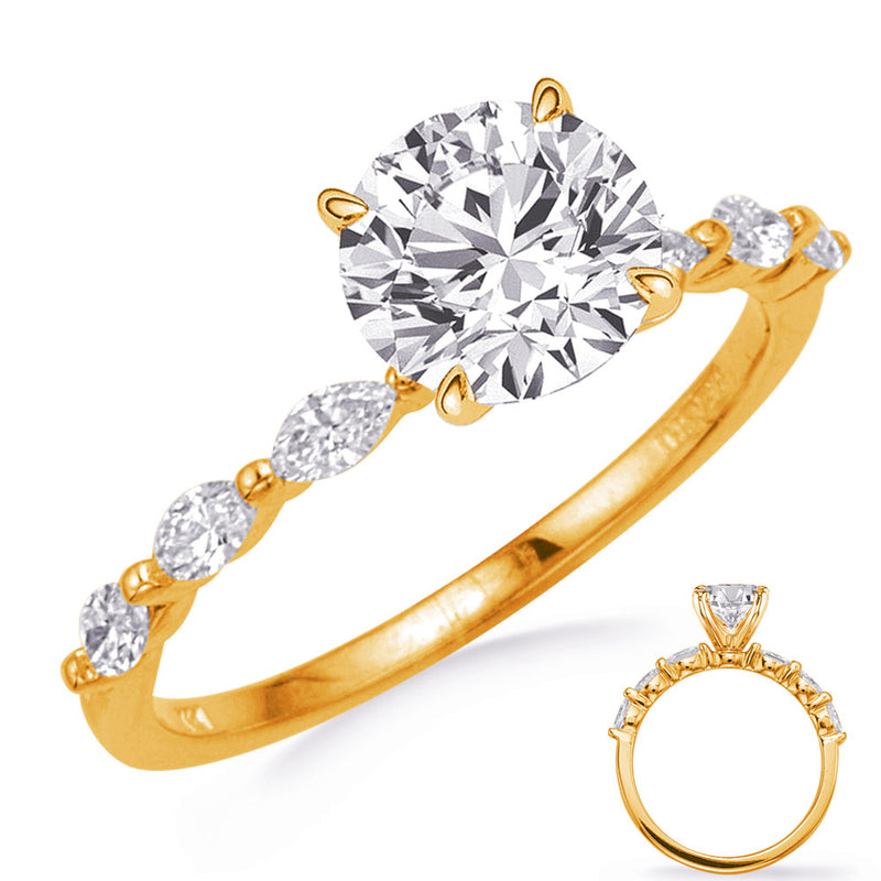 Yellow Gold Marquise Engagement Ring - EN4771-4.0MYG