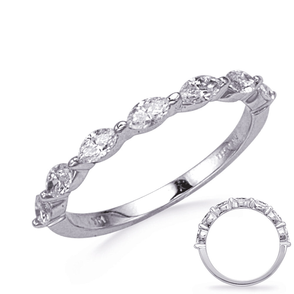 White Gold Diamond Marquise Band - EN4771-B4.0MWG