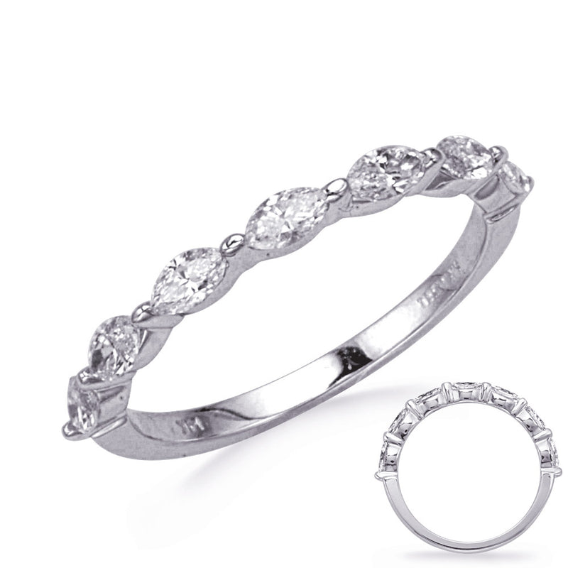 White Gold Diamond Marquise Band - EN4771-B5.3MWG