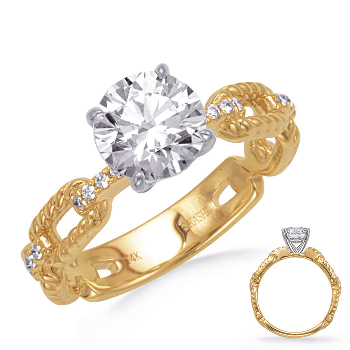 Yellow & White Gold Engagement Ring - EN4790-75YW