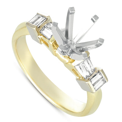 Yellow & White Gold Engagement Ring - EN6017