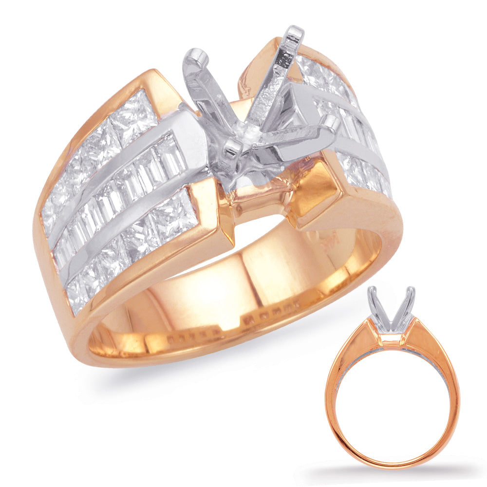Rose & White Gold Engagement Ring - EN6047RW