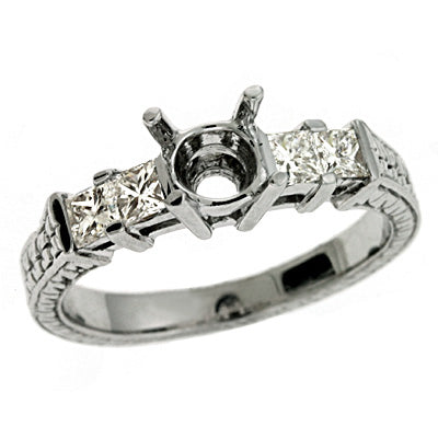 White Gold Engagement Ring - EN6177WG