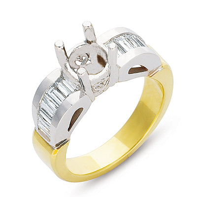 Yellow & White Gold Engagement Ring - EN6255