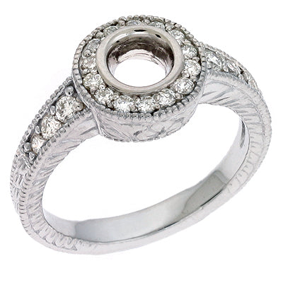 White Gold Engagement Ring - EN6359SEWG