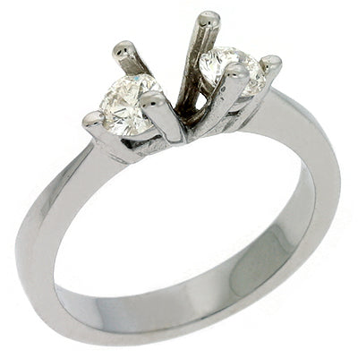 Platinum Three Stone Ring - EN6666-PL