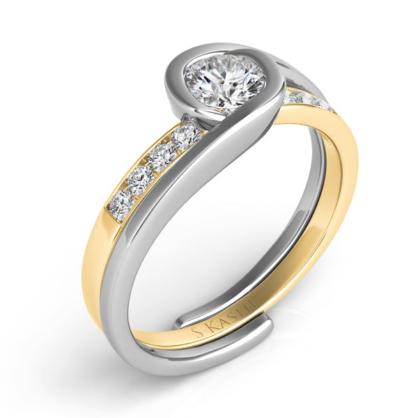 Yellow & White Gold Engagement Ring - EN6720YW