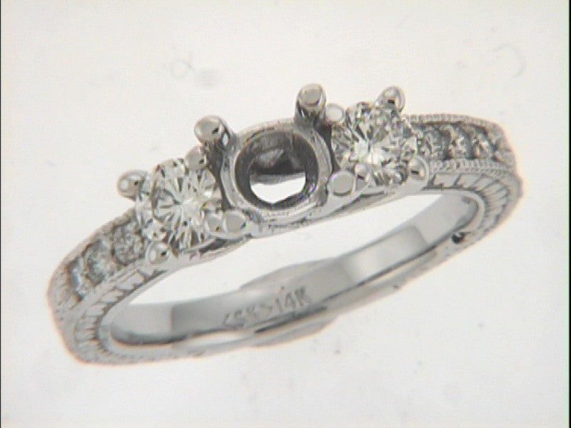 White Gold Engagement Ring - EN6750SEWG