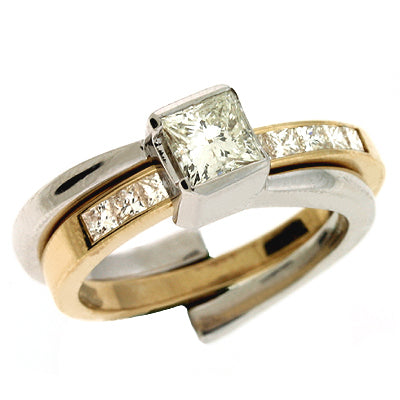 Yellow & White Gold Engagement Ring - EN6791