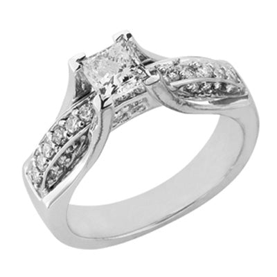 Platinum Engagement Ring - EN6808-PL