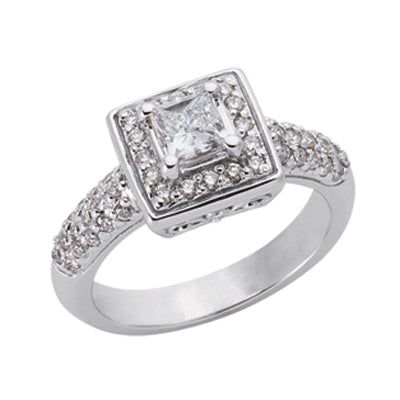 White Gold Diamond Ring - EN6812WG