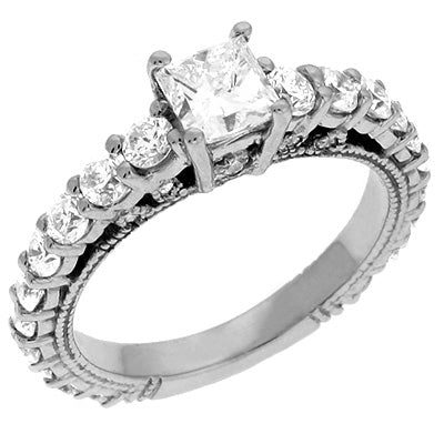 White Gold Engagement Ring - EN6905SEWG