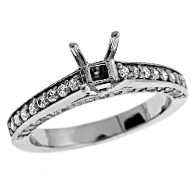 White Gold Engagement Ring - EN6941SEWG