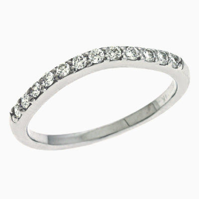 White Gold Engagement Band - EN7019-BWG