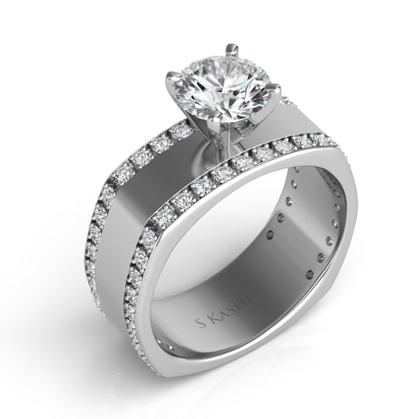 Platinum Engagement Ring - EN7028SEPD