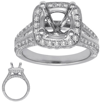 White Gold Engagement Ring - EN7062-15WG