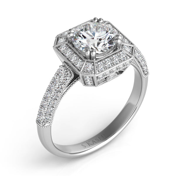 White Gold Engagement Ring - EN7066-1WG