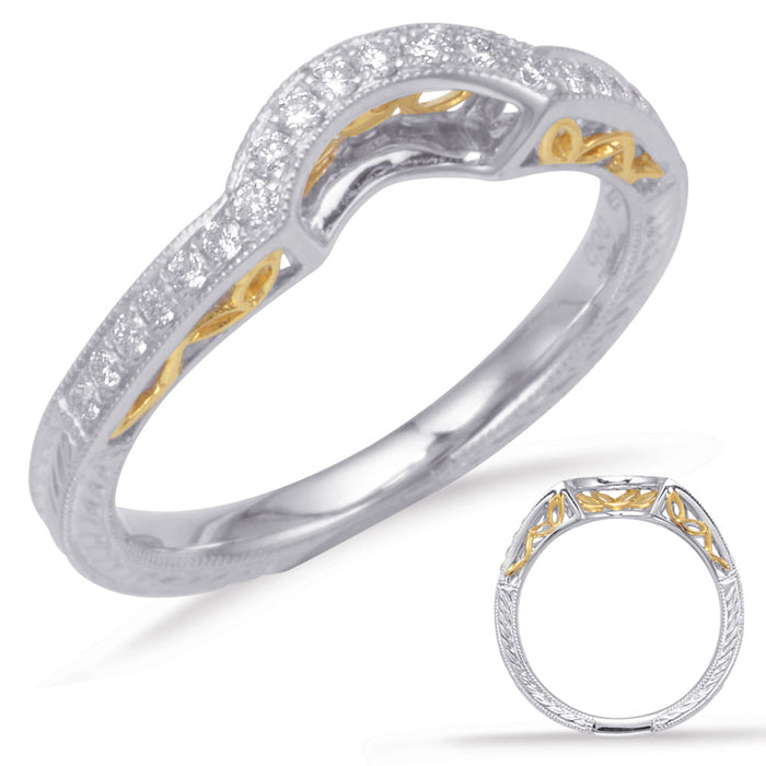 Yellow & White Gold Matching Band - EN7069-BYW