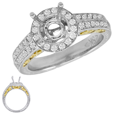 White Gold Engagement Ring - EN7069YW