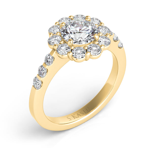 Yellow Gold Engagement Ring - EN7072-1YG