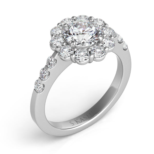 White Gold Engagement Ring - EN7072-2WG