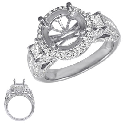 White Gold Engagement Ring - EN7081-15WG