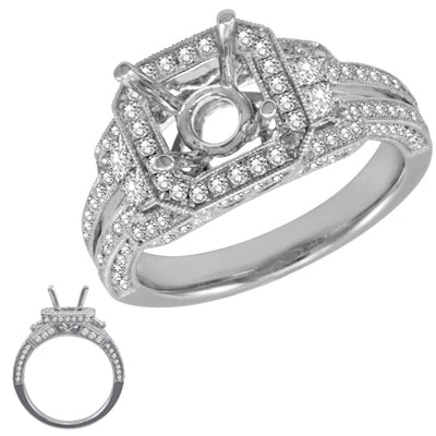 Platinum Engagement Ring - EN7087-PL