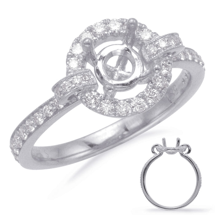 Platinum Halo Engagement Ring - EN7088-1PL