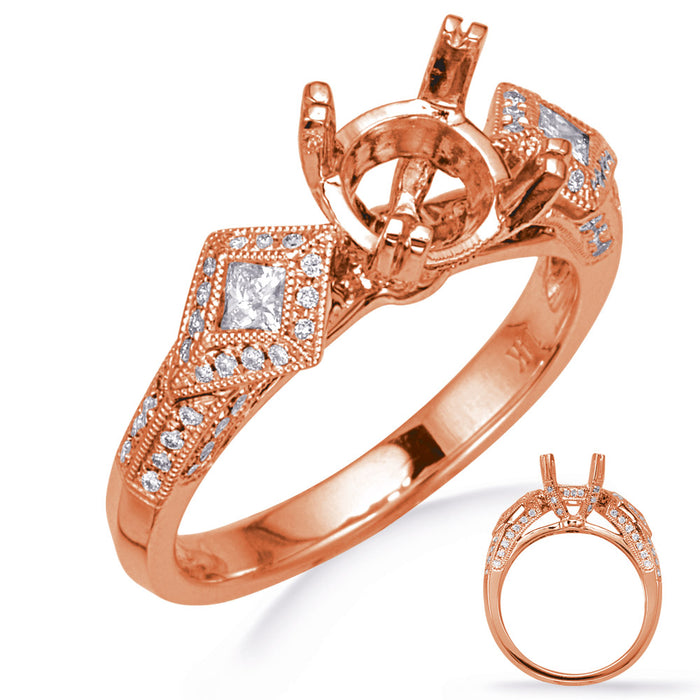 Rose Gold Diamond Engagement Ring - EN7135-1RDRG