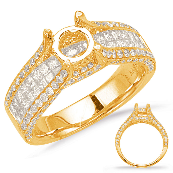 Yellow Gold Engagement Ring - EN7137-1.5RDYG