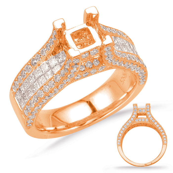 Rose Gold Enagement Ring - EN7137-5.5SQRG