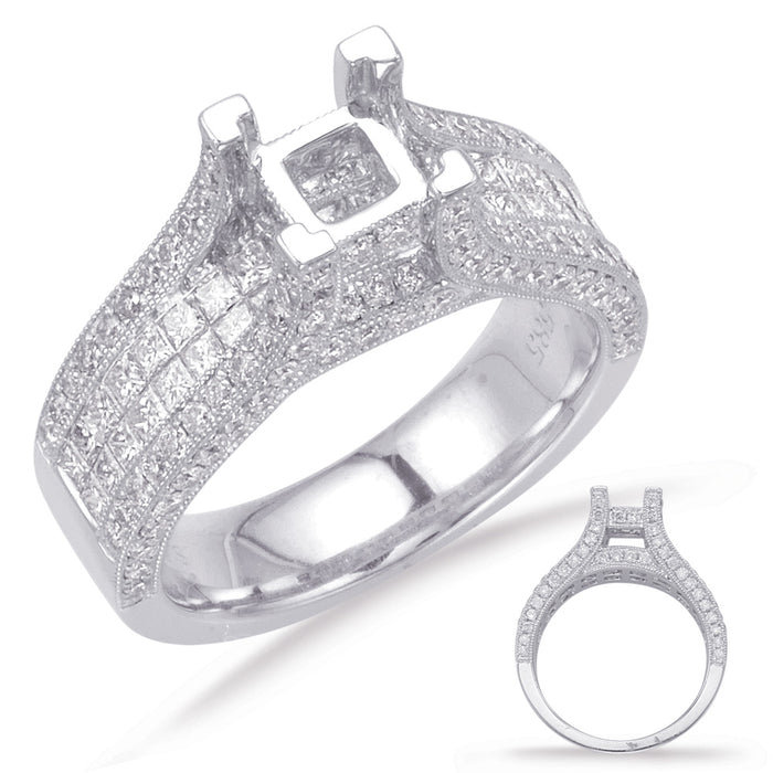 Platinum Engagement Ring - EN7137-6.8SQPL