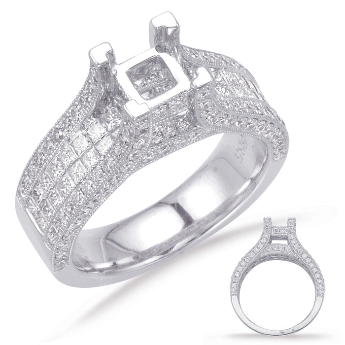 White Gold Engagement Ring - EN7137-6.8SQWG