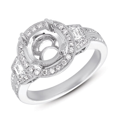 White Gold Engagement Ring - EN7142-15RDWG