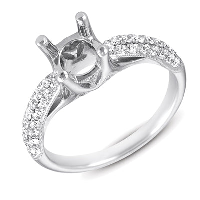 Platinum Pave Engagement Ring - EN7156-PL