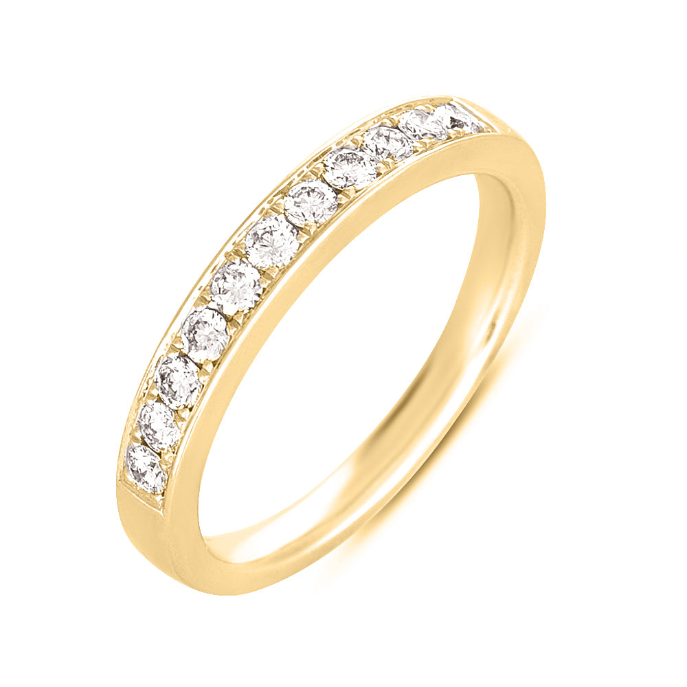 Yellow Gold Pave Band - EN7174-BYG