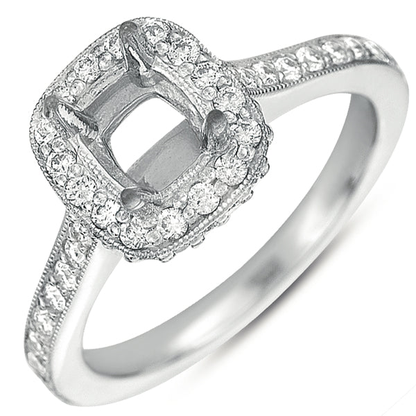 White Gold Engagement Ring - EN7182-1CUWG