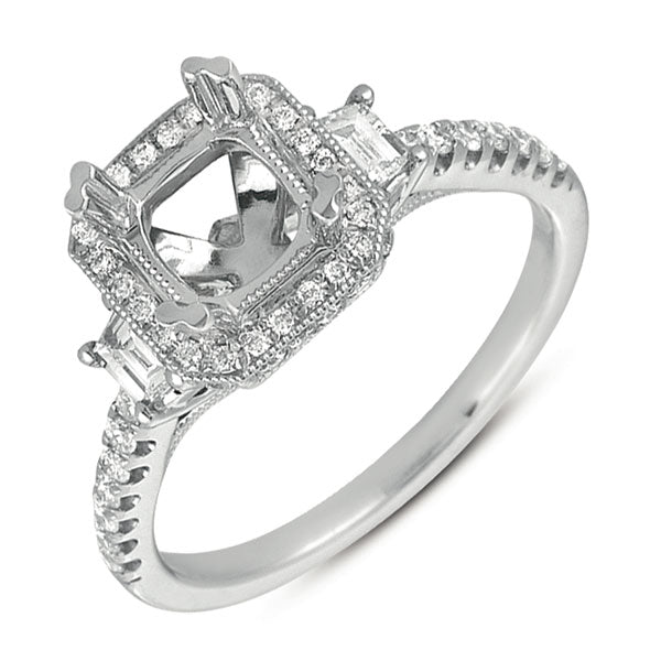 Platinum Pave Engagement Ring - EN7211-15PL