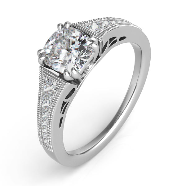 Platinum Engagement Ring - EN7232-1SQPL