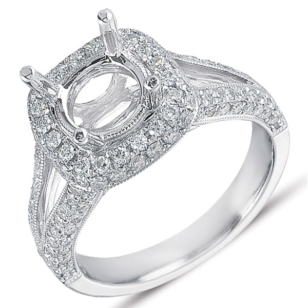 Platinum Pave Engagement Ring - EN7290-PL