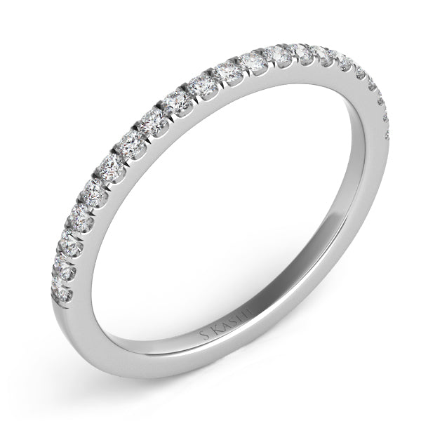 White Gold Pave Matching Band - EN7322-BWG