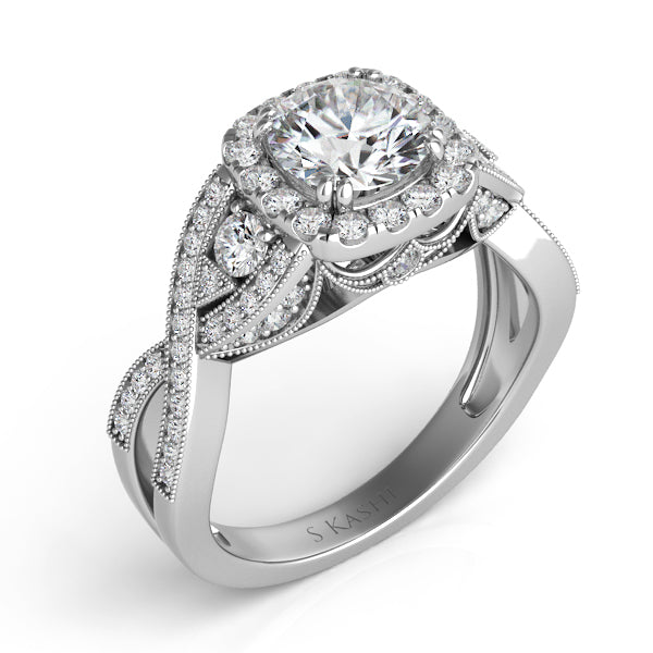 White Gold Engagement Ring - EN7352-1RDWG