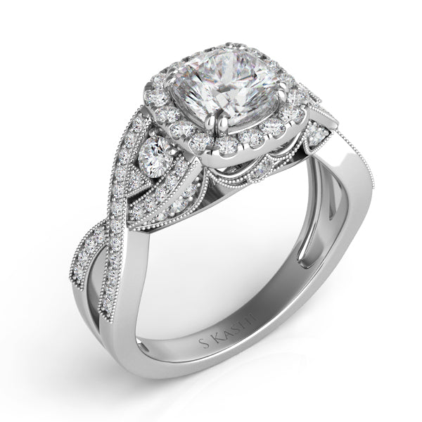 Platinum Engagement Ring - EN7352-8CUPL