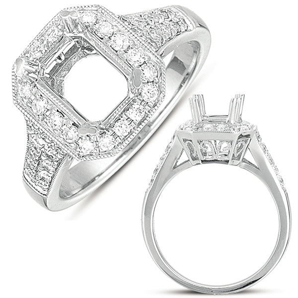 White Gold Engagement Ring - EN7355-8X6MWG