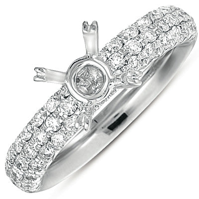 Platinum Pave Engagement Ring - EN7360-1PL