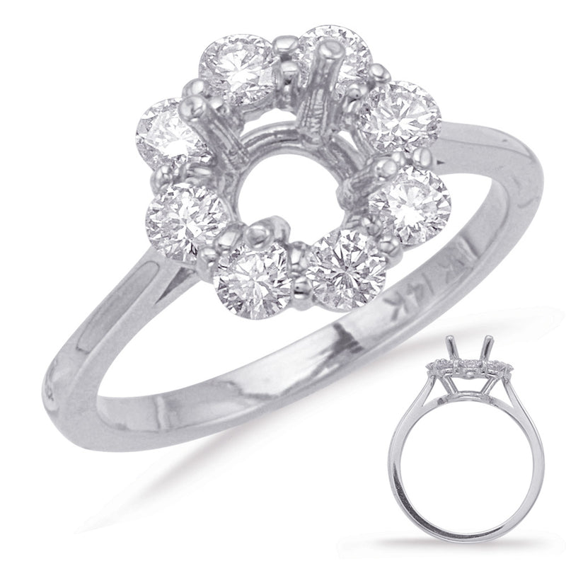 White Gold Engagement Ring - EN7377-1WG