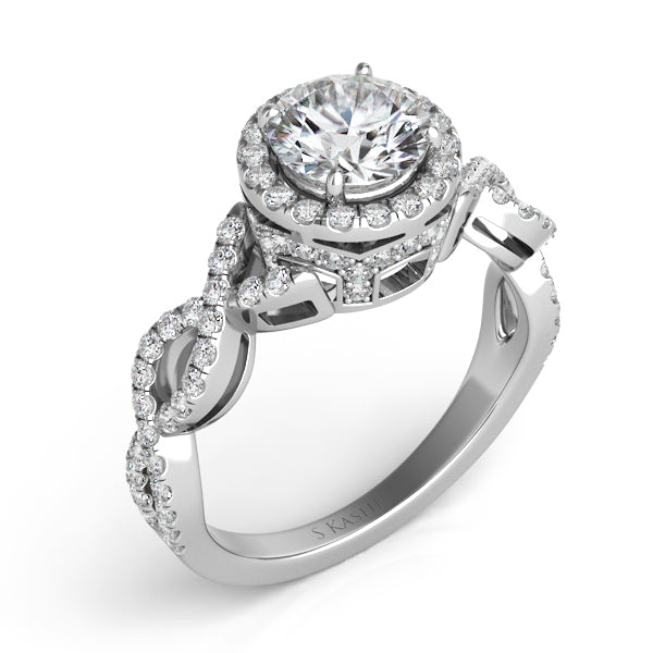 White Gold Engagement Ring - EN7380-1WG