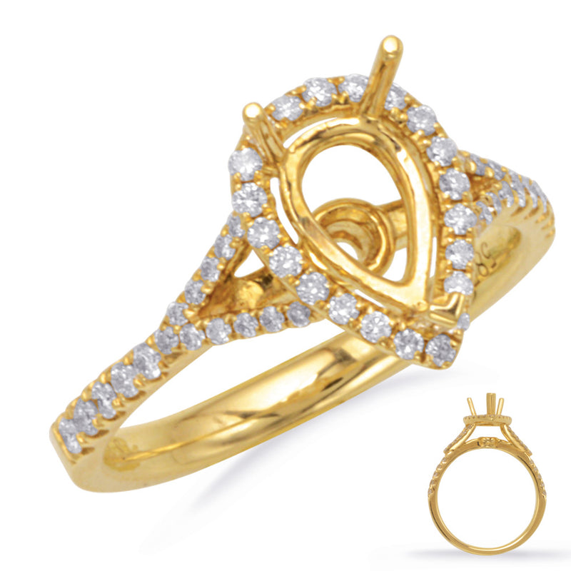 Yellow Gold Engagement Ring - EN7381-6X4MYG