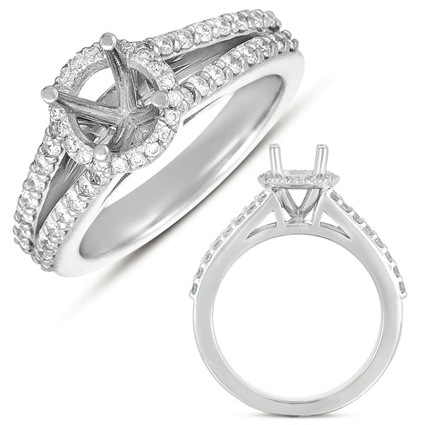 White Gold Engagement Ring - EN7393-50WG