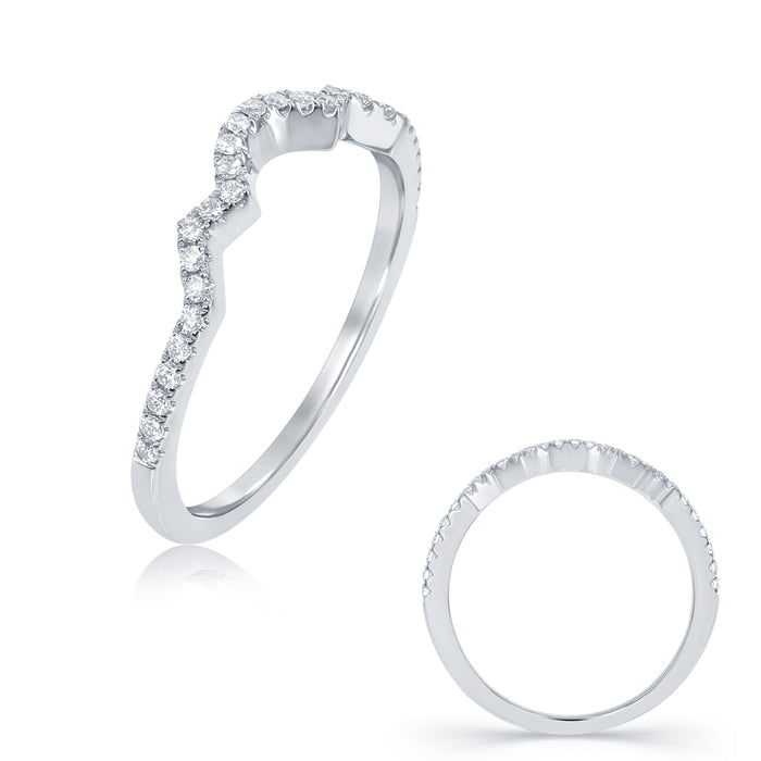 White Gold Wedding Band - EN7395-BWG